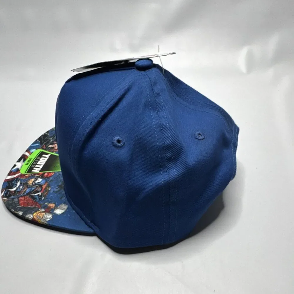 Marvel Avengers Yourh Adjustable Baseball Cap One Size Blue Graphic